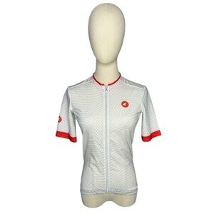 Pactimo White Front Zip Cycling Jersey Size Large